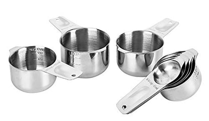 DOTINGHUX 8 Pcs Stainless Steel Measuring Cups Set, Kitchen Measuring Cup for Cooking and Baking - color: 8 Cups