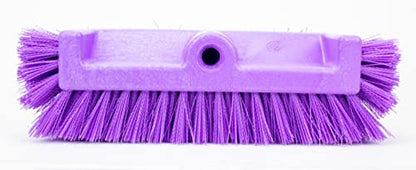 SPARTA Multi-Level Tile Scrub Brush 12" Wide Brush Head, Heavy-Duty Tile Cleaning Brush with End Bristles for Commercial Tiles, Tubs and Floor, Plastic, 12 Inches, Purple - color: Purple