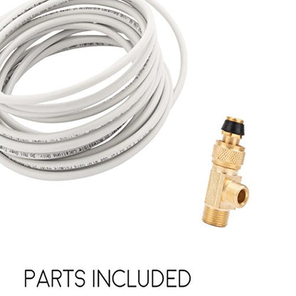 Ice Maker Installation Kit 25 Feet of PEX Tubing for Appliance Water Lines with Stop Tee, 1/4" Compression Fittings, for Potable Drinking Water - size: 25 ft, style: PEX with Stop Tee