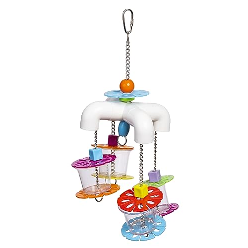 Prevue Pet Products Sink 'n Seek Playfuls Forage & Engage Bird Toy - Cage Accessories for Small to Medium Birds, Ideal for Cockatiels, Conures, Parakeets, Budgies, Lovebirds, and African Greys