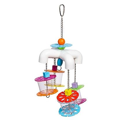Prevue Pet Products Sink 'n Seek Playfuls Forage & Engage Bird Toy - Cage Accessories for Small to Medium Birds, Ideal for Cockatiels, Conures, Parakeets, Budgies, Lovebirds, and African Greys