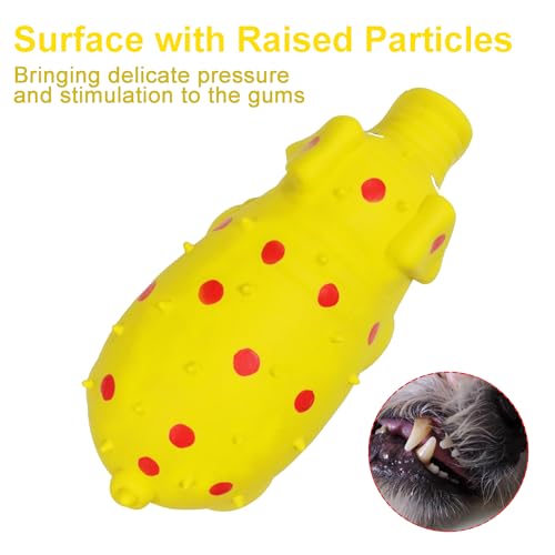 Squeaky Pig Dog Toy that Oinks, Latex Pig 7.3 in Grunting Dog Toys, Durable Dog Chewing Toys for Small Medium Large Dogs(Yellow, 1 Pcs) - color: Yellow 20CM