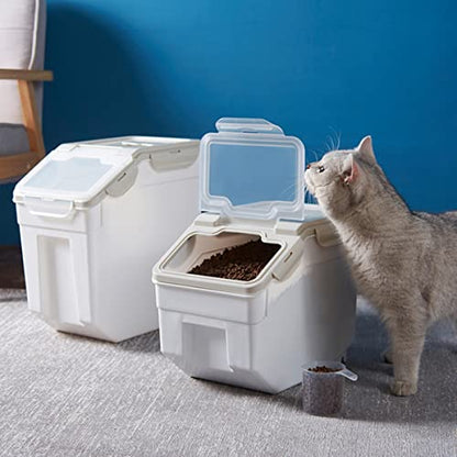 TOYANDONA Bird Food Storage Container Airtight Grain Storage Barrel Sealed Buckle Elegant and Functional