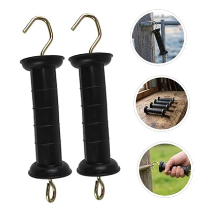 4pcs Electric Fence Gate Handle Insulated with Spring for Outdoor Agricultural Use Heavy Duty Gate Hardware Handles