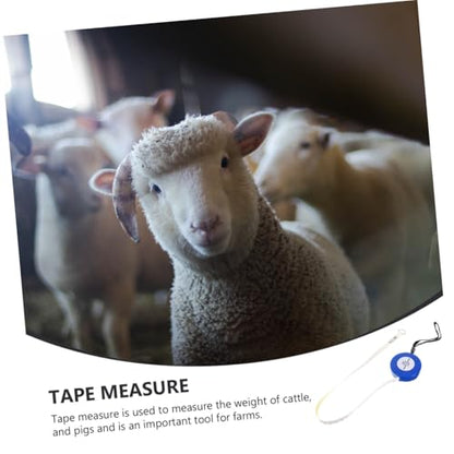 Animal Measuring Tape 2.5M for Cattle Pig Horse Girth and Weight Measurement Veterinary Livestock Body Tape Tool for Farm Use Style