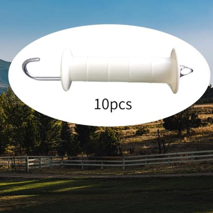 10 Pieces Fence Gate Handles Electric Fence Gate Handle Heavy Duty Spring Assistance Accessories Direct Replacement Easy Installation Sturdy Material