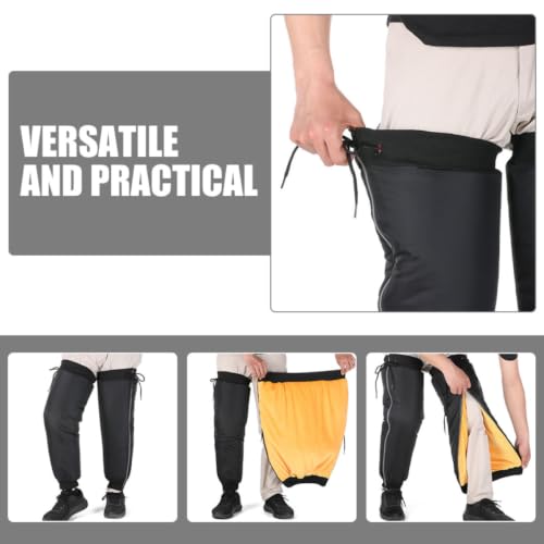 1 Pair Windproof Hiking Leg Gaiters for Calf with Reflective Design, Comfortable Pu and Lint Material, for Outdoor Hiking, Backpacking, and Long Riding
