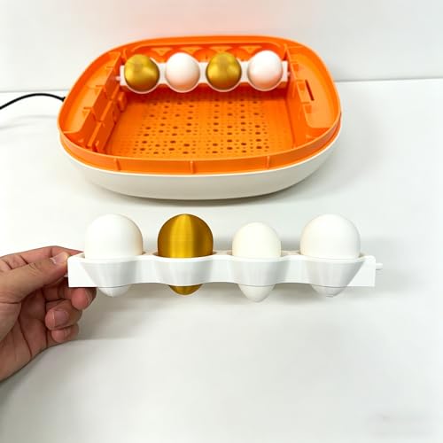 Chickcozy Incubator Duck Egg Tray — Holds 4 Duck Eggs | Replacement Inner Basket for Automatic Egg Turner (3 White Egg Baskets) - color: 3 White Egg Baskets