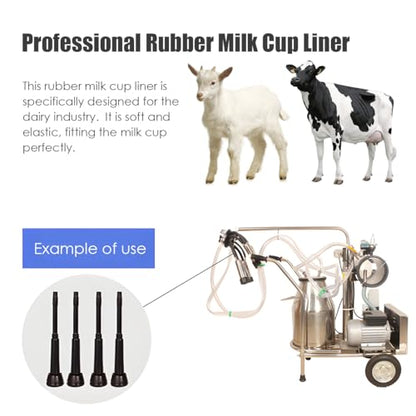 Milking Liner Rubber 4 Pcs, Rubber Inflation Liner for Cow (295) Milking Equipment for Cows - style: 295