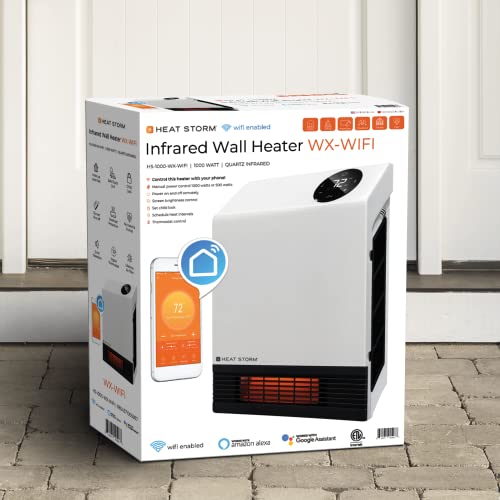 Heat Storm HS-1000-WX-WIFI Infrared Wi-Fi Heater, 1000 Watt - color: Wi-fi