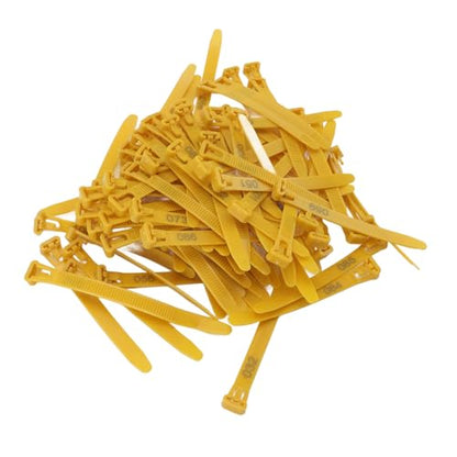 ZJchao Chicken Leg Bands, Adjustable Plastic Poultry Identification Leg Rings with Clear Colorfast Number Engraving for Duck Goose Chicken (Yellow) - color: Yellow