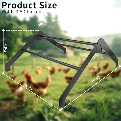 Adjustable Chicken Roosting Bars for Coop & Brooder – Heavy-Duty Metal Roost Ladder, Chick Perch for Hens, Farm-Ready Roosting Bar (Black)