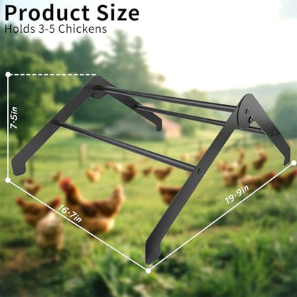 Adjustable Chicken Roosting Bars for Coop & Brooder – Heavy-Duty Metal Roost Ladder, Chick Perch for Hens, Farm-Ready Roosting Bar (Black)