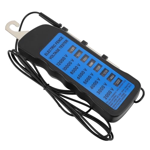 Electric Fence Voltage Tester Fault Finder 12 KV Portable Farm Fence Tester with 8 Indicator Lights