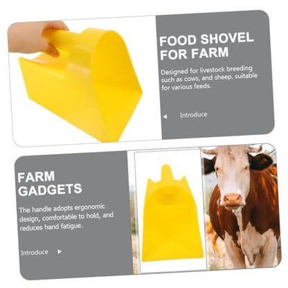 BESPORTBLE 2pcs Plastic Feed Shovel for Livestock Durable Farm Food Scoop for Poultry Cattle Sheep Thickened Design for Efficient Feeding