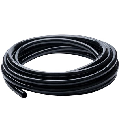 Black Vinyl Tubing 1/2” ID × 5/8” OD - 10 Feet PVC Flexible Plastic Tube Hybrid Hose, Transfer Water Air Oil for Pond Fountain Garden, Non-toxic and BPA free - size: ID 1/2 INCH, style: 10 Feet
