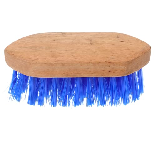 Horse Hair Brush and Grooming Comb with Stiff Bristles, Wooden Handle 15.5x5.5cm for Horse and Cattle Fur Cleaning, Practical Livestock Grooming Tool for Stable Use
