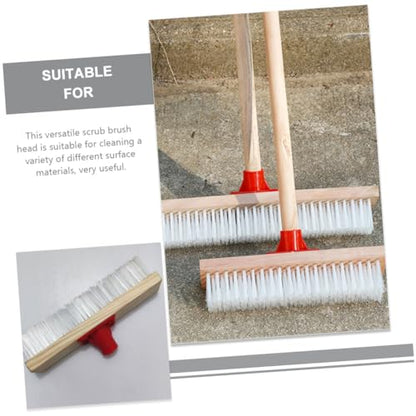 Garneck Floor Scrub Brush Stiff Bristles for Deep Cleaning Handle Broom for Bathroom Deck and Patio for Hard Reach Areas Effortless Scrubbing and Corner Cleaning