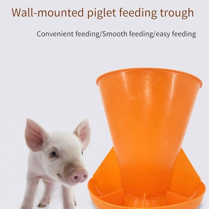Wall Mounted Pigs Feeder with 4 Feeding Compartments for Organized Livestock Feeding Easy to