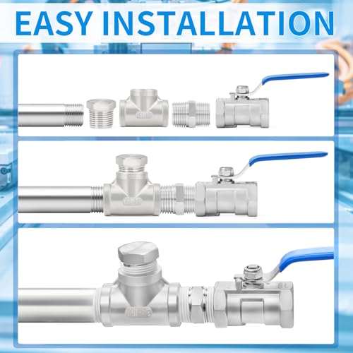 ChillWaves 304 Stainless Steel Pipe Fitting, Nipple Cast Pipe 1-1/2" NPT Male x 1-1/2" NPT Male Thread 8" Length(200MM)(1-PACK) - size: 1-1/2" NPT, style: 8" Length(200MM)