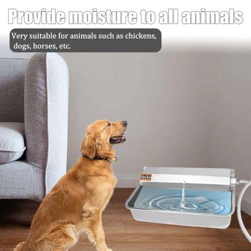 Automatic Dog Water Bowl Dispenser 304 Stainless Steel Waterer for Horse Goat Pig Cow, Large Capacity Horse Livestock Water Trough Dispenser Dog Bowl & Goat Waterer