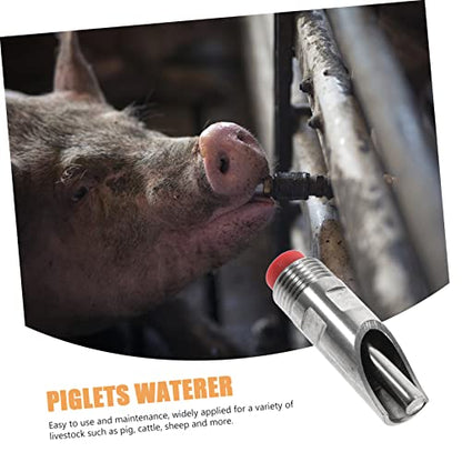 balacoo 10pcs Pig Water Feeder Automatic Piglets Nipple Drinkers Pig Waterer Livestock Drinking Tools