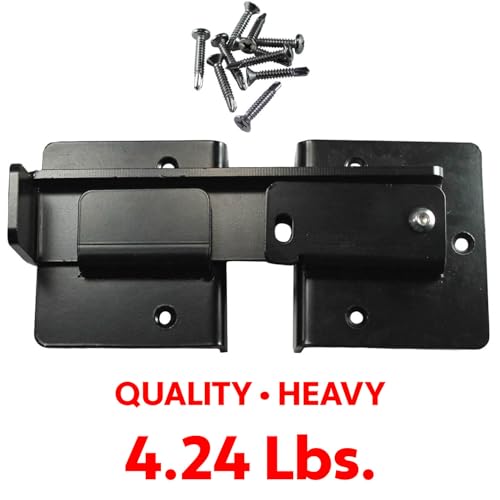Double Gate Flip Sentry Gate Latch-Flip Latch. Padlocked for Added Security Powder Coated Black & Has Hardware - CASE Qty 6 - size: Dumpster Flip Latch - Qty 6