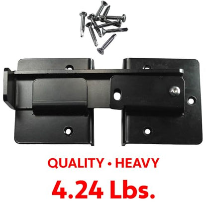 Double Gate Flip Sentry Gate Latch-Flip Latch. Padlocked for Added Security Powder Coated Black & Has Hardware - CASE Qty 6 - size: Dumpster Flip Latch - Qty 6