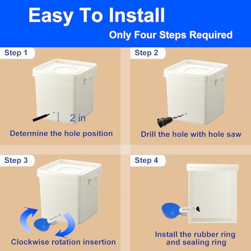 16 Pack Automatic Chicken Waterer, Blue Chicken Water Feeder Cups Suitable for Various Poultry, Cup Body Deepened Double Rubber Ring No Leakage, with Mounting Hole Opener - color: Blue, size: 16-Pack