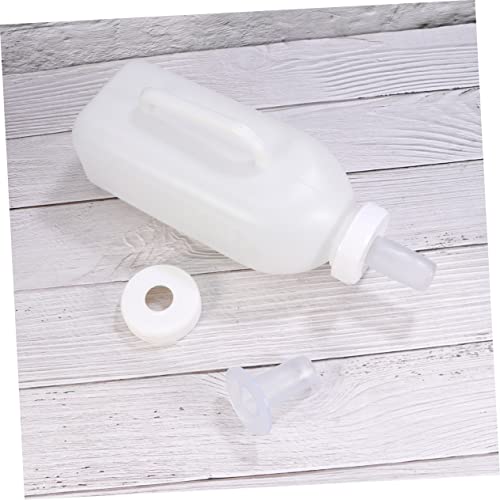 BESTonZON Complete 3-Piece Set Calf Nursing Bottle 2l Capacity Lid and Silicone Teat for Sheep