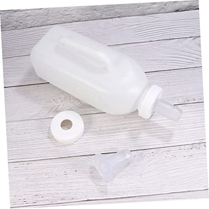 BESTonZON Complete 3-Piece Set Calf Nursing Bottle 2l Capacity Lid and Silicone Teat for Sheep