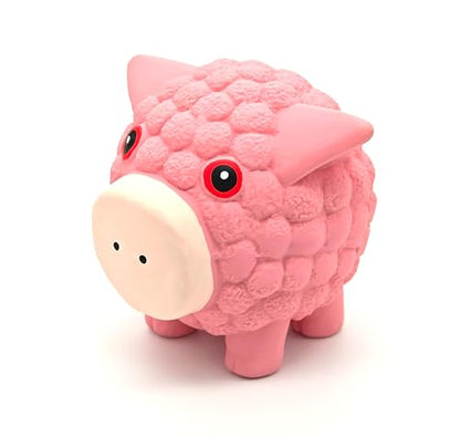 Dog Toy - Squeaky - Piggy Shape, Durable Rubber - Suitable for Medium and Small Dogs - Stretch Catch Toy - Can Relieve Anxiety - Cleans Teeth - Waterproof for Outdoor use