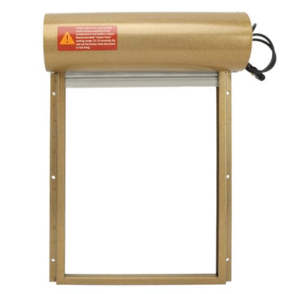 Automatic Chicken Coop Door, Solar Powered Timer Metal Poultry Door with LED Display Controller, for Chicken Duck Goose Farm Safety Equipment (Gold) - color: Gold