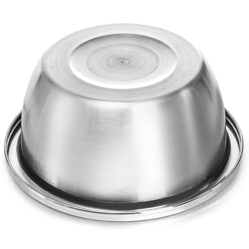 10 Pack Stainless Steel Dog Bowls, 8 Cup 64 OZ Metal Thickened Food and Water Dish, 8.7 Inch Ample Capacity & Dishwasher Safe Pet Feed Replacement Bowls for Small Medium Large Dogs Cats