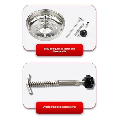 Luocute Piglet Feeding Trough Fixing Rod, Stainless Steel Feeder Bowl Support Holder with Easy Installation, for Breeding Equipment
