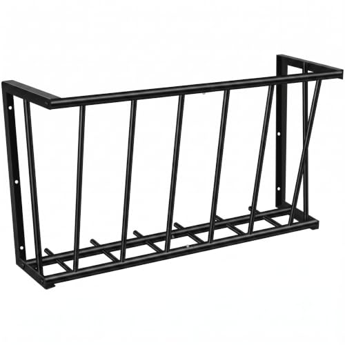 Wall Mount Hay Rack, 30" Steel Hay Feeder& Blanket Holder,20 Gallon Capacity Livestock Feeder for Goats, Sheep and Storage
