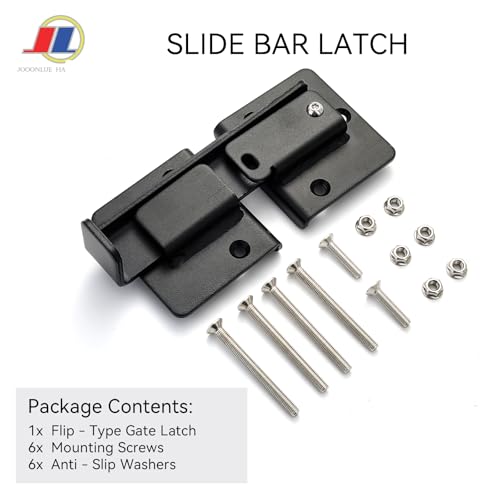Flip Latch Gate Latch 1 Pack, Robust Iron Safety Latches for Wooden/Metal Gates, Barn Door Lock with Easy Installation for Fence, Shed, Cabinet (Black) - size: Flip Gate