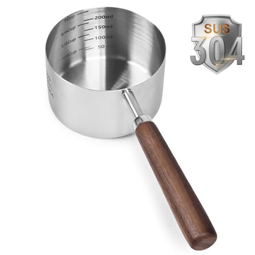Dog-Cat Food-Scoop Measuring-Cup - 304 stainless steel material.1-Cup capacity. Precision scale measurements - size: 1 CUP