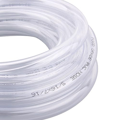 DERNORD PVC Tubing 5/16"ID X 7/16"OD Flexible Clear Vinyl Hose 10 Feet for Food Grade - size: 10 Feet, style: 5/16"ID X 7/16"OD