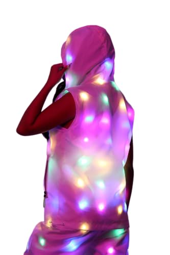chivalrous Unisex Mens Womens LED Lights Sparkle Vest Fancy Dress for Party Halloween Performence Costume - size: XX-Large