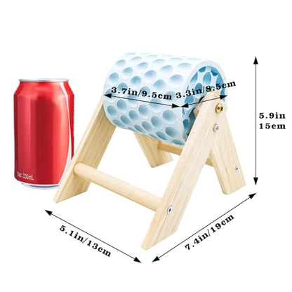 Chicken Coop Accessories, Beak Grinding Calcium Stone with Wooden Stand, Chicken Enrichment Toys, Toys for Hens, Ducks, Geese, Turkeys, Poultry - color: Blue
