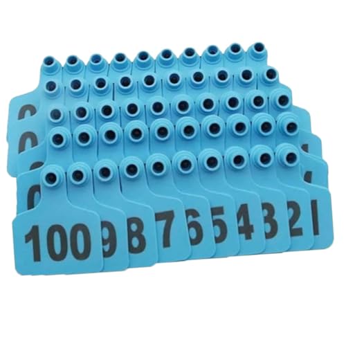 Cattle Ear Tags 001-100/-/901-1000 Numbered Ear Tag for Pig Ear Tags for Cattle Cattle Ear Tags Ear Tags for Goats Sheep Blue 501-600 - color: Blue, size: 501-600