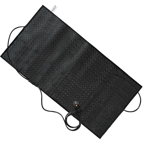 Heated Snow Melting Mats,40x60in Snow Melting Mats Outdoor,Electric Ice Melting Mats for Winter Snow Removal,Heated DrivewayMat for Snow,Heated Walkway Mats Outdoor with 10ft Power Cord - size: 40'' x 60''