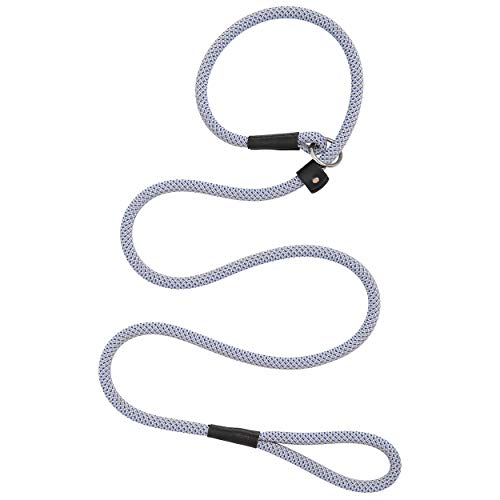Terrain D.O.G. Elevation Dog Slip Lead - color: Sky Blue/Silver/Purple, size: 4-feet L x 7/16-inch W