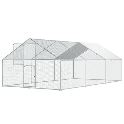 UDPATIO Large Metal Chicken Coop Run House, Walk in Heavy Duty Outdoor Enclosure w/Cover for 30+ Chickens, Ducks, Rabbits - Predator Proof Poultry Pen Habitat Hutch - size: 216.0"L x 120.0"W x 72.0"H
