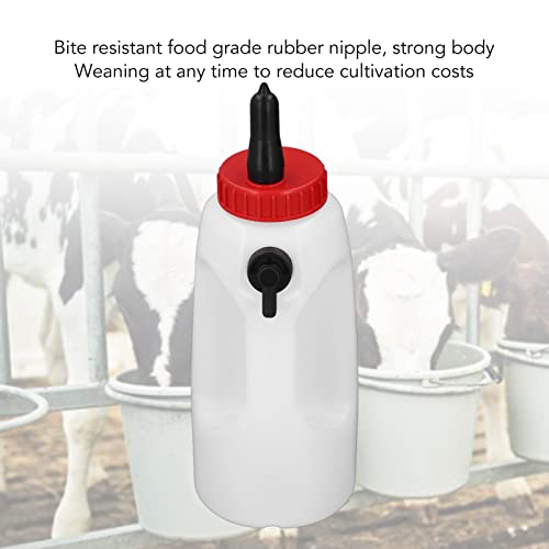 Calf Nursing Bottle, 4L Calf Milk Bottle New Born Cow Milk Feeder with Handle Farm Feeding Equipment