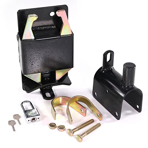 2-Way Lockable Livestock Gate Latch - Opens in Both Directions - with Shims, Padlock and Instructions