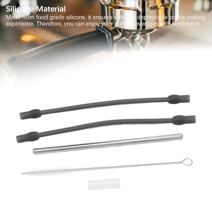 Milk Tube Hose,Coffee Machine Milk Frother Hose Set Food Grade Silicone Replacement for Fully Automatic Coffee Machine (A) - size: A