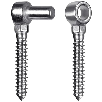 Insaga 304 Stainless Steel Gate Hinges with Screw Hook and Eye Gate Hinges to Mount Wooden Gates or Fences, One-Piece molding with Non-Welding Gate Bolt Hook (A Pair, M16) - color: M16-Hook+Eye Hinge-1pair