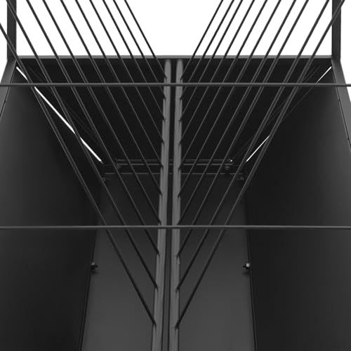Pasture Hay Feeder, 50 Gallon Hay Feeder for Goats Large Capacity Livestock Feeder with 30 Gallon Feed Pan Heavy Duty Feed Trough for Goats Horses Sheep Pigs Cattle 42.9" Width